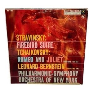 Stravinsky Tchaikovsky Bernstein Firebird Suite Romeo And Juliet LP 1957 Good